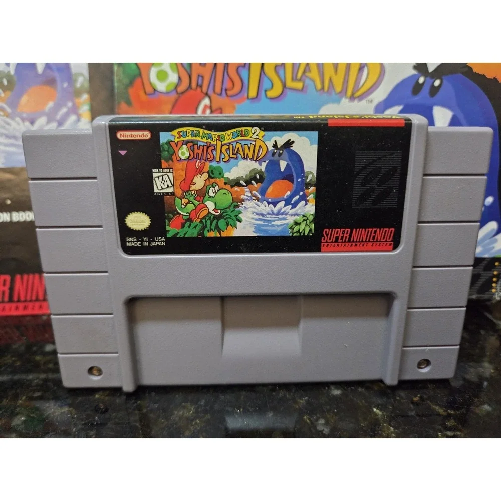 SNES Super Mario World 2: Yoshi's Island Game - Original Box Manual